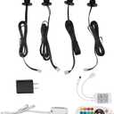 RGB Small Spotlight Complete Set,Dimmable,Color-Changeable,Each 1.5W,DC5V Powered (4)