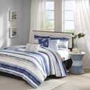 Madison Park Cottage Coastal Quilt Set, 6PC King/Cal King Coverlet
All Season Lightweight Cotton Fill Bedding Layer with Shams, Decorative Pillows, Blue/White