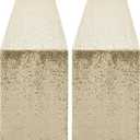 2 Packs 12 x 72 inches Champagne Sequin Table Runner, Glitter Runner for Birthday Party Supplies Decorations Wedding Bachelorette Holiday Celebration Bridal Shower Baby Shower