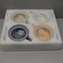 GBhome Ceramic Soup Mugs with Handles and Lids,24 OZ Soup Cups Set of 4 with Terracotta Underside,Mug Bowls with Spoon for Soup/Cereal/Salad/Noodles/Ramen/Microware &Dishwasher Safe-Colorful (Multicolor-1)