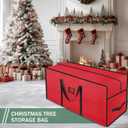 EMOMAS 9ft Heavy Duty Christmas Tree Storage Bag - Waterproof 600D Oxford Fabric, Reinforced Handles, Dual Zippers & Wide Opening. Christmas Tree Box. Solve Post - Holiday Storage Hasslesred