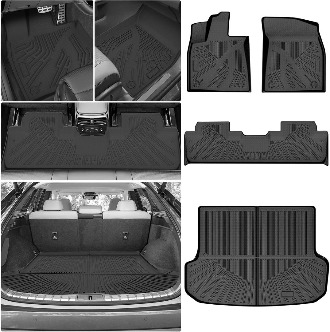 RX Floor Mats - Car Mats for 2016-2022 Lexus RX RX350/ RX450h/ RX350L/ RX450hL (Not for RXL), All Weather Floor Mats and Cargo Liner for RX Accessories, Heavy Duty Rubber Mats, Car Accessories