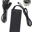 Electric Scooter Charger 4 Prong for Ninebot S/S-MAX/Mini PRO/Mini lite, 63V 2A 4-Pin Connector Battery Charger Replacement Accessories with Ninebot by Segway Go Kart