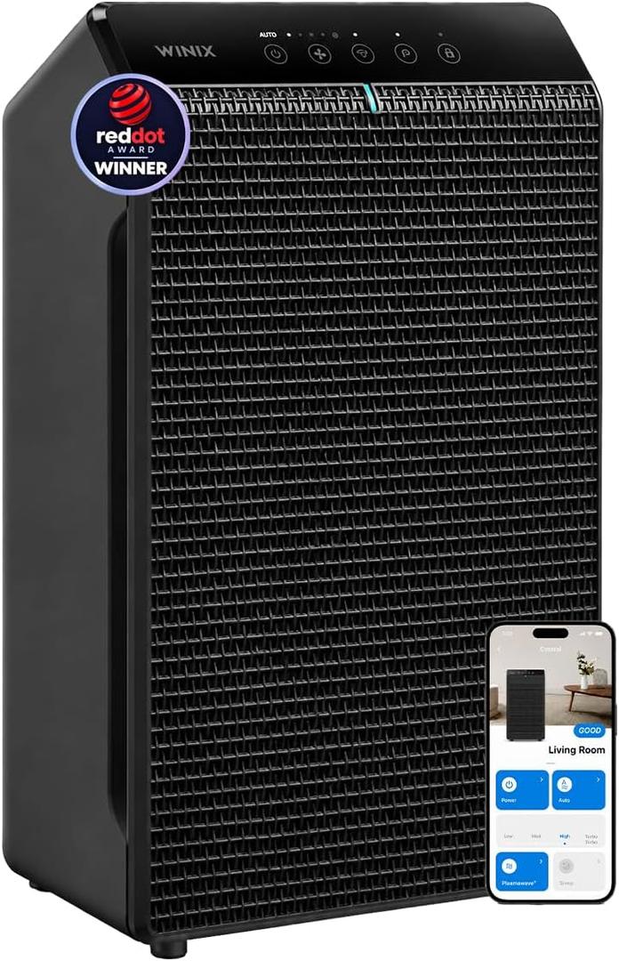 WINIX 5520 Air Purifier for Home Large Room Up to 1882 Ft² in 1 Hr With Air Quality Monitor, True HEPA, High Deodorization Carbon Filter and Auto Mode, Captures Pet Allergies, Smoke, Dust.