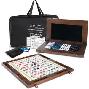 Two Lines Anyway Board Game Strategy Game for Kids, Adults & Family, Ages 7+, 2-12 Player Walnut Wooden Game, Handcrafted Heirloom, 11 inches x 20 inches x 2.25 inches