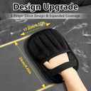 Upgraded Pet Hair Removal Gloves for Cats & Dogs, Five-Finger Electrostatic Reusable Magic Brush for Effortless Pet Hair Remover Tool on Carpet, Clothing, Laundry, Couch, Car Seat (Black)