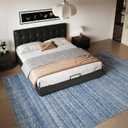 ThreadGlobe Patterned Washable 8x10 Area Rugs Modern for Living Room, Blue