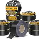 Mowfeu Deck Joist Tape 1-5/8''×50', 12 Pack Weather-Resistant Joist Tape for Decking, Waterproof Seal Antiseptic Butyl Joists Tape, Self-Adhesive Flashing Joists Tape for Wood Decks Beams Roof