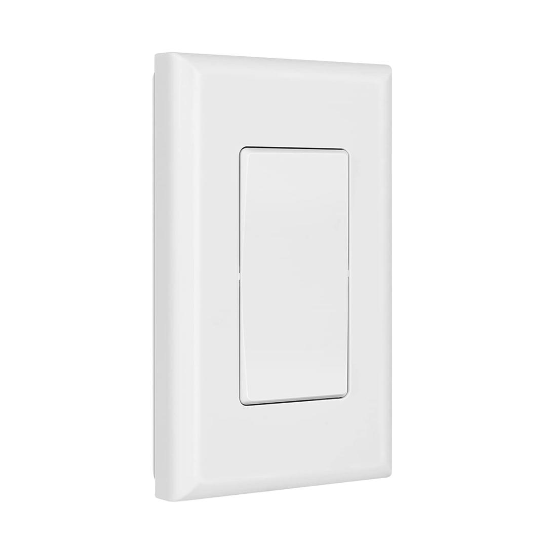 Suraielec Single Wireless Remote Control Wall Switch with Hanging Plate, Programmable and Expandable (Remote Only, Receiver Sold Separately)
