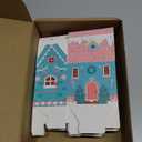 Zhanmai Christmas Treat Boxes Candy Gingerbread House Mini Christmas Party Favor Box Small Paperboard Gift Container for Xmas Holiday Party Treat Cookie Goodie Snack Gift Packaging