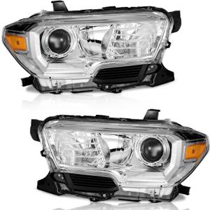 WEELMOTO Headlights for 2016-2023 Toyota Tacoma Models (Does NOT Fit Models with Factory DRL; Factory Halogen Models ONLY), for 16 17 18 19 20 21 22 23 Tacoma Replacement Headlamp