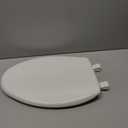 Bemis 7300SLEC Slow Close Toilet Seat, Easy Clean Hinges and Durable Plastic Seat, Made in USA, Elongated, White