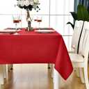 Red Rectangle Tablecloth Waterproof Stain Resistant Wrinkle Free Table Cloth 210GSM Polyester Wipeable Table Cover for Party, Banquet, Indoor and Outdoor use - Rectangular/Oblong, 60 x 84 inch