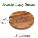 Lipper International Acacia Wood 18-Inch Lazy Susan Kitchen Turntable
