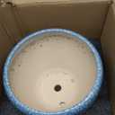 10 Inch Plant Pot - Ceramic Pots for Plants with Drainage Hole and Saucer, Ceramic Planters for Indoor Outdoor Plants, Round Flower Pots, Entryway Decor, Gifts for Plant Lovers, Stone Blue