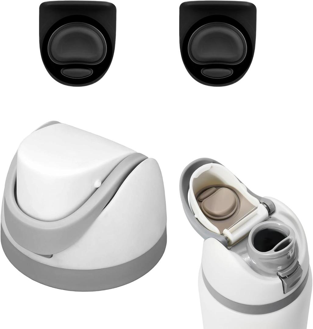 3 Pcs Replacement Stopper Lid Compatible with Owala,Silicone Water Bottle Top Accessories,Lid Replacement Parts Include 1 lid & 2 Stopper,Fit for owala Water Bottle 19/24 oz Accessories