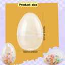 36 Pcs 6 Inch Transparent Easter Eggs Plastic Easter Eggs Fillable Jumbo Eggs Bulk for Easter Egg Hunt Surprise Basket Stuffers Creative Decorations Easter Party Supplies