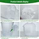 Cdd's Path 6-Pack Bare Root Planter Self Watering Pots Set with Holes for Indoor/Outdoor Plants, 2 Each of 5, 6 and 7 Inch Planter Pot with Watering Hole/Reservoir and Air Pipes, Clear