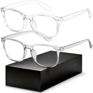 Blue Light Blocking Glasses - Fashion Square Eyeglasses, Anti UV Ray Computer Gaming Glasses Blue Blockers for Women/Men