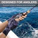 Fly Fishing Gloves Men Sun Sleeves Fingerless UPF Camo Quick-Drying UV Sun Protection for Kayak Rowing Adults Women (Small)