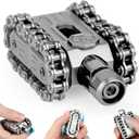 Fidget Slider Chain Hand Roller Finger Clicker Sounds Metal Anxiety Relief Fidget Toy for Kid Adult, Stocking Stuffer Birthday Valentine Gift for Men Teen Boy - Silvery