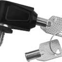 HDBUBALUS Motorcycle Seat Lock Anti Theft 1/4-20 Thread Security Lock Fit for Harley Softail Sportster Touring Road Street Glide Dyna Street Bob Black (Black)