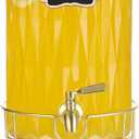 1.5 Gallon Glass Drink Dispenser with Stand  Large Beverage Dispenser with Stainless Steel Spigot, Chalkboard Tags & Marker  Glass Water Dispenser for Fridge, Parties, Weddings and Home Use,Glod