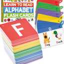 THE BAMBINO TREE Alphabet Flash Cards - Thick ABC Flash Cards for Kids Ages 3-6 - Lowercase & Uppercase Letter Recognition Learning Game