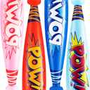 Bedwina Pow Inflatable Baseball Bat - (Pack of 12) 20 Inch Inflatable Toy Bat, Carnival Prizes, Baseball Party Favors Goodie Bag Stuffers, Decorations Party Prizes for Kids