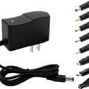 9V DC Power Supply 1A AC Adapter, 100-240V 50/60Hz 9 Volts 1Amp 600mA Transformer, DC 9V Power Cord Adapter,5.5mm*2.5mm[Output Tip: Center Positive (+)] and 8 Tips