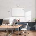 U Brands Magnetic Dry Erase Board White Board, 30" x 20", Modern White Wood Style Pin-It Frame, Includes Marker and Magnet