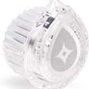 2 x Shower Handle, Compatible with Moen 100710 Series Thermostatic Single Bathtub and Shower Replacement Handle Kit, White with Water Drop Knob Insert, 1 Piece Pack