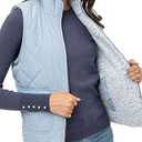 NE PEOPLE Women’s Quilted Vest – Reversible Lightweight Sleeveless Full Zip Up Faux Fur Lining Gilet Jacket with Pockets NEWV44 Blue L