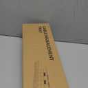 2 Pack DELAMU Under Desk Cable Management Tray, Large Metal Cord Organizer, Office & Home Cord Wire Management Under Desk Shelf, Easy Install Pre-drilled Cable Organizer, Black