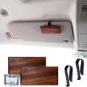 2 Pcs Sapele Car Air Freshener - Wood Car Odor Eliminator - Visor Clip Scent (Frosted Breeze)