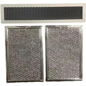 OEM Quality Microwave Filter Set for GE PVM9179DF2WW,PVM9179DF3WW, PVM9179DK5WW,PVM9179DK6WW, PVM9179ER1ES,PVM9179SR1SS(Grease&Charcoal filter)
