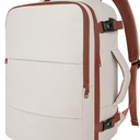 Taygeer Backpack for Women, College Backpack with Laptop Compartment & Shoe Pouch, 35l Travel Laptop Mochila Carry On Luggage, Airline Approved Personal Item Bag For Weekender Gym Hiking, Khaki White