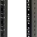 Tecmojo 6U Vertical Rack Rail Pair Kit DIY Rack Rails Kit, 12-24 Screws Included to Mount Equipment, Tapped Hole