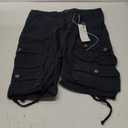 YGREYG Mens Cargo Shorts Long Capri Below The Knee Shorts 3/4 Relaxed Fit Long Shorts with Pockets (Blue, 30)