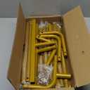 6.6FTx6.6FT Square Balloon Arch Stand, Gold Metal Rectangular Wedding Arch Backdrop Stand for Parties, Background Arch Frame for Ceremony Birthday Party Anniversary Bridal Graduation Decoration