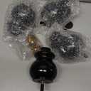 4 Inch Wood Furniture Legs Bun Feet Replacement Chunky Wooden Furniture Feet for Sofa Couch Set of 4 (4 Inch Black)