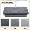2 Tiers 24"x16" & 20"x16" Large Nesting Stone Dish Drying Mats for Kitchen Counter Absorbent Quick Dry Diatomaceous Earth Mat with Non-slip Feet for Pot Dishes Tableware (Dark Gray)