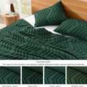 Litanika King Size Comforter Set Dark Emerald Green, 3 Pieces Lightweight Fluffy Comforter King Size Boho Tufted Comforter Bed Set Gift Choice