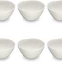 TarHong Organic Wheat Polypro Bowl, Microwaveable, Shatterproof, Indoor/Outdoor, 5.9" x 2.6", Cream, Set of 6
