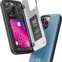TORU CX Hybrid for iPhone 15 Pro Max Wallet Case | Dual Layer Slim Protective Hard Cover with Hidden 2-Credit Card Slot Holder - Blue