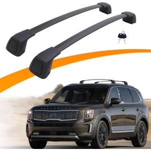 Snailfly Upgraded Roof Rack Cross Bars Fit for 2019-2025 Kia Telluride S SX SX-P EX Lockable Crossbars for Ski Kayak Bike Basket (Except X-Line and X-Pro)