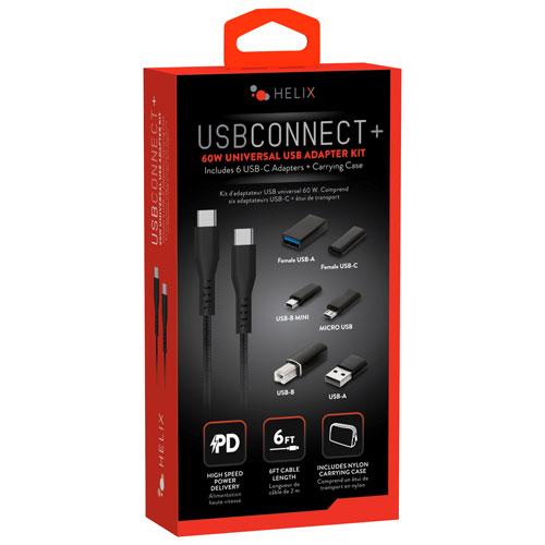 Helix 1.8m (6 ft.) 60W USB Cable with Universal Adapter Kit (ETHCKIT)