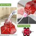 BOLITE Hummingbird Feeder, Hand Blown Glass Hummingbird Feeders for Outdoors Hanging with Ant Moat, 5 Bee-Proof Ports, Leak-Proof, 360 Perch, 22oz, Red, Gifts for Women Men, Gifts for Mom Dad