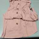 GORLYA Girls Front Button Down Summer Sundress Casual A-Line Spaghetti Strap Belted Midi Dress Size 12 Y