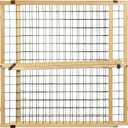 MYPET Wire Mesh Dog Gate: 29.5"-50" Wide, Pressure Mounted with No Tools; Expandable, Durable Pet Gates for Doors and Hallways, 31" Tall, Made with Sustainable Hardwood